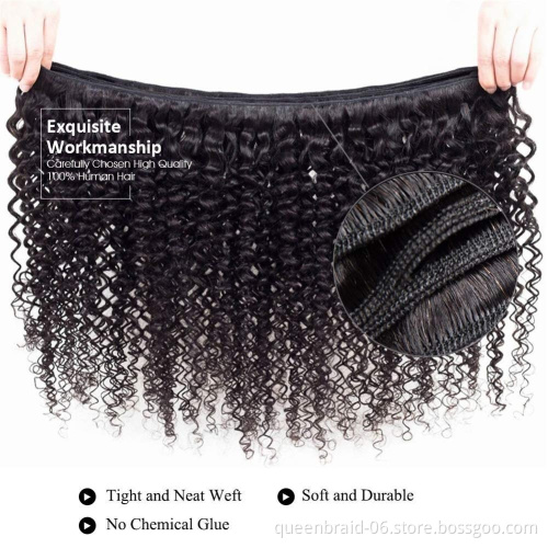 Wholesale Brazilian Kinky Curly Hair 100% Unprocessed Virgin Human Hair Weave Bundles Natural Color Remy Curly Hair Bundles